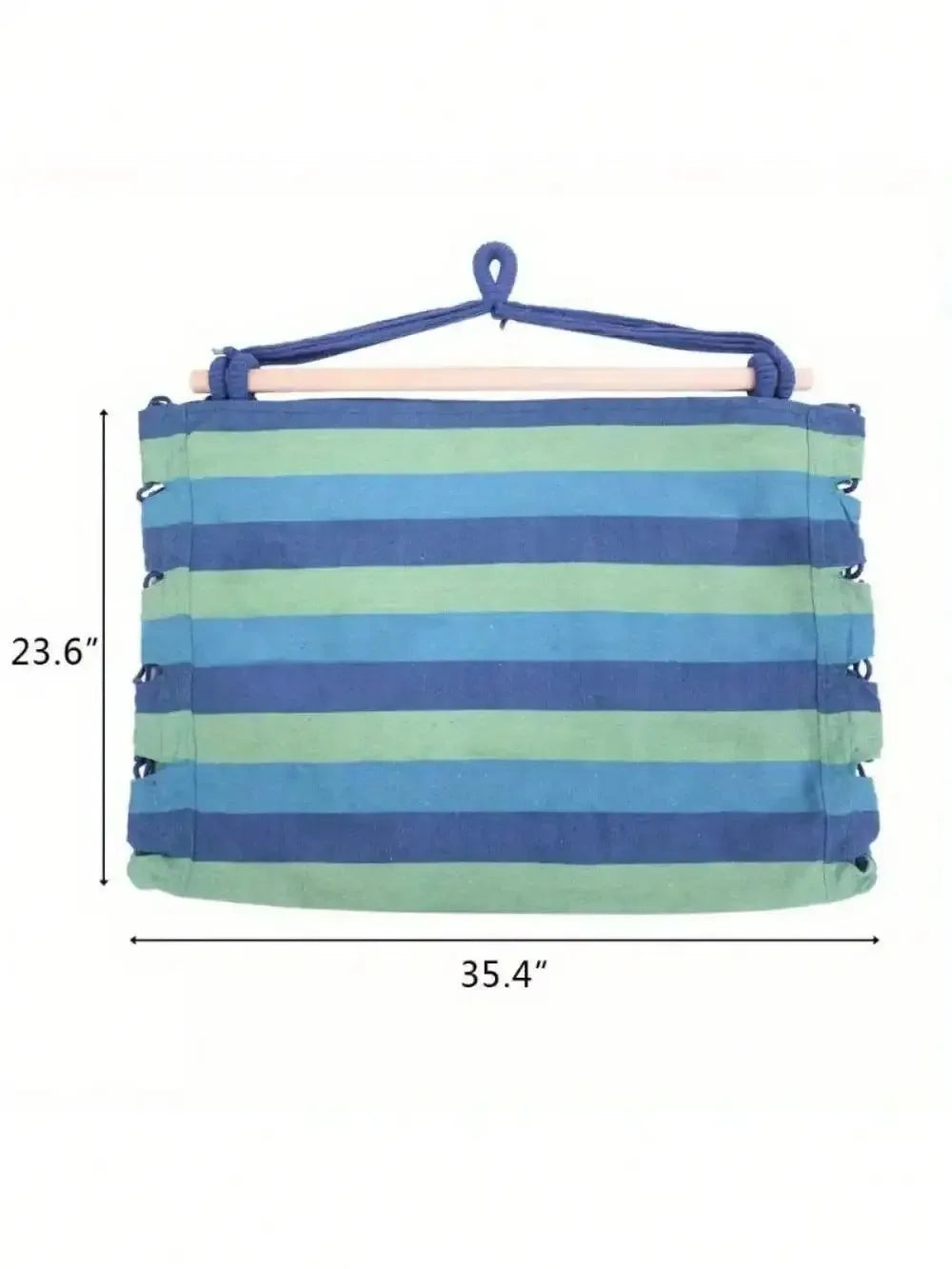 Cotton Canvas Hanging Rope Chair with Pillows - Outdoor Patio Swing Seat for Porch, Garden & Camping (220lb Capacity) - Trekker Essentials