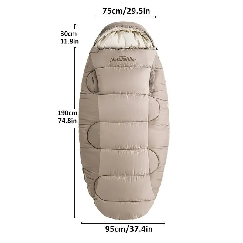 Cotton Sleeping Bag - Wearable Winter Sleeping Bag for Hiking, Camping, and Traveling - Trekker Essentials