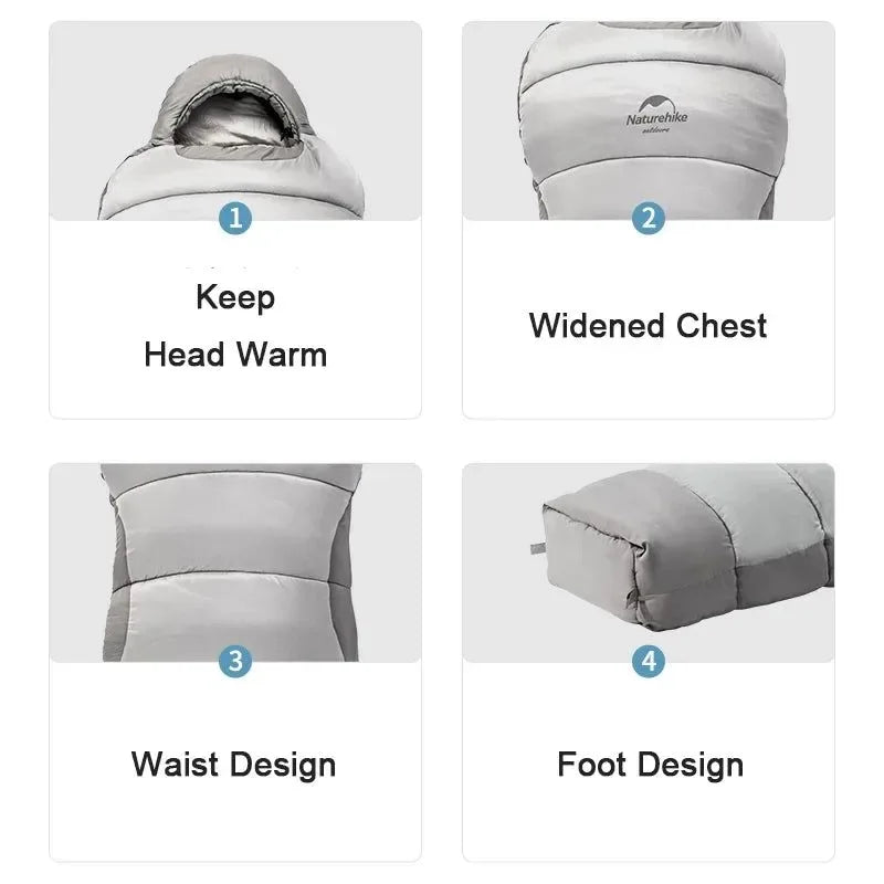 Cotton Sleeping Bag for Camping - Portable, Thickened, Warm & Cold Resistant - Trekker Essentials