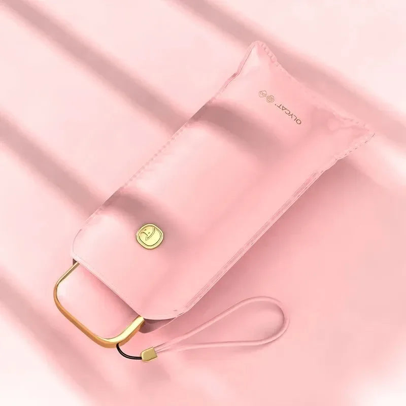 Creative Five-Fold Mini Umbrella – UV Protection, Portable Travel Parasol for Women - Trekker Essentials