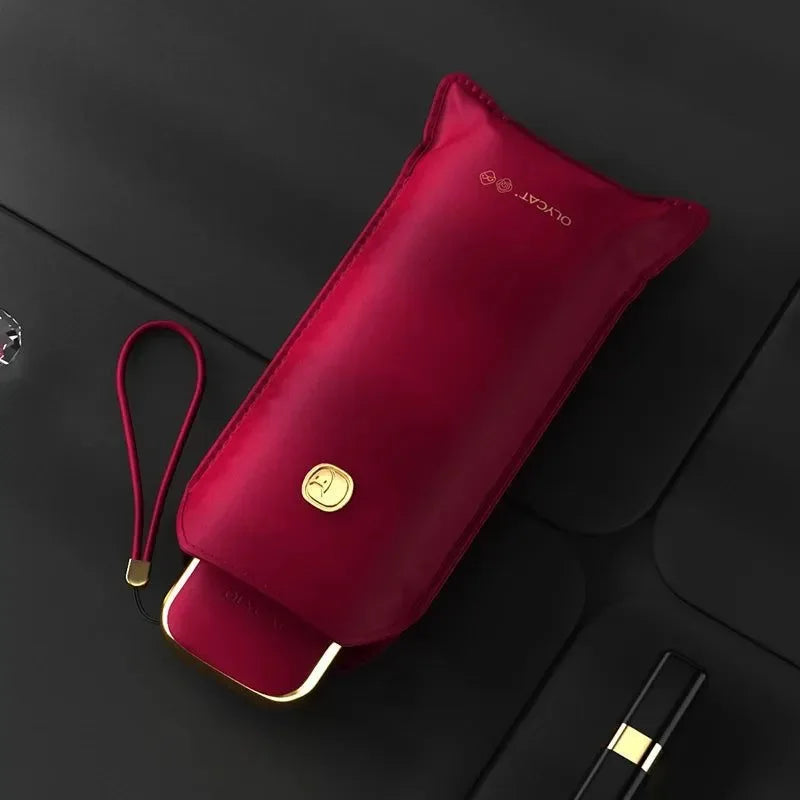 Creative Five-Fold Mini Umbrella – UV Protection, Portable Travel Parasol for Women - Trekker Essentials