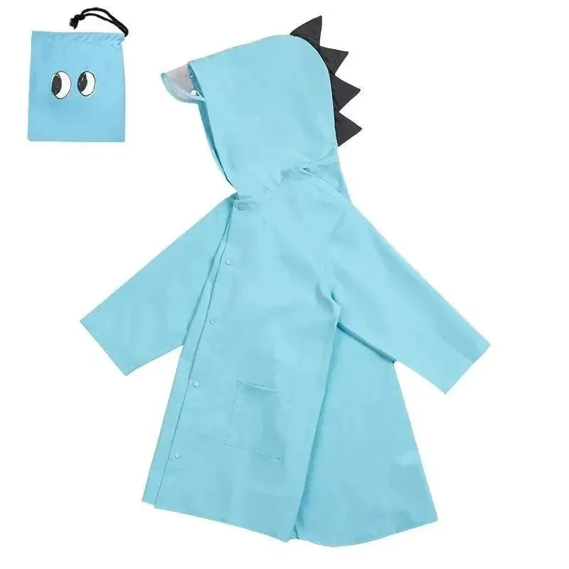 Cute Dinosaur Polyester Baby Raincoat - Outdoor Waterproof Poncho for Boys and Girls - Trekker Essentials