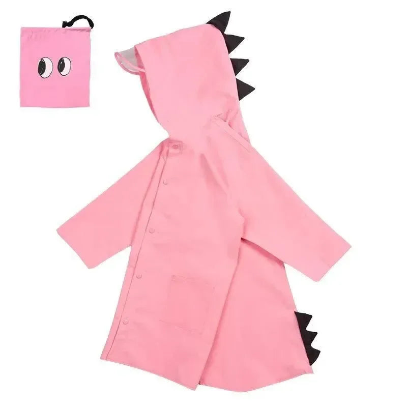 Cute Dinosaur Polyester Baby Raincoat - Outdoor Waterproof Poncho for Boys and Girls - Trekker Essentials