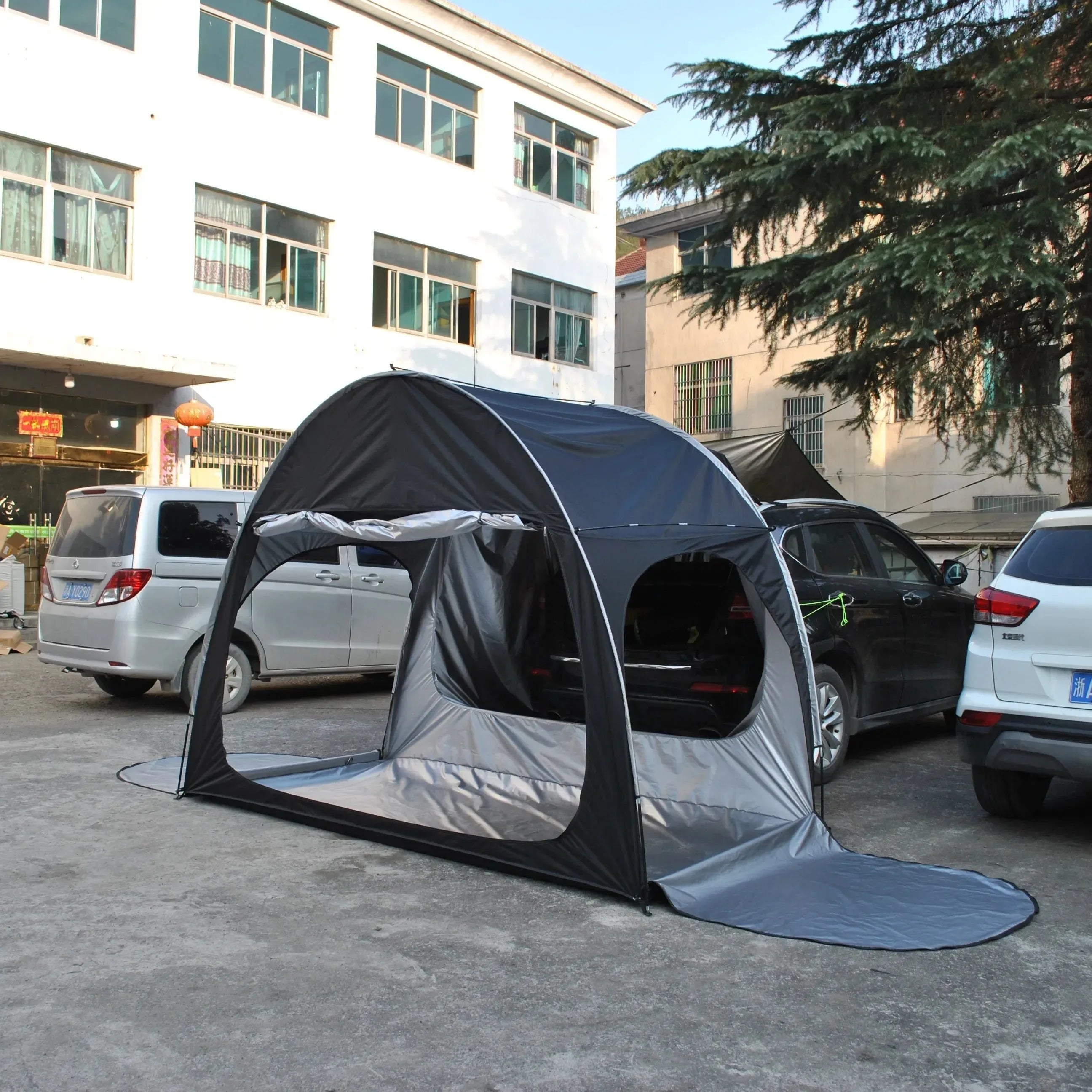 CZX-553 Car Awning Sun Shelter – Portable & Waterproof Rear Tent and storage - Trekker Essentials
