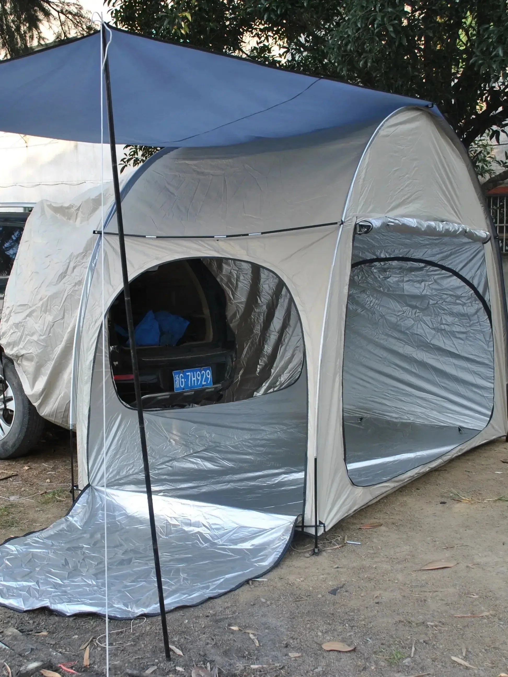 CZX-553 Car Awning Sun Shelter – Portable & Waterproof Rear Tent and storage - Trekker Essentials
