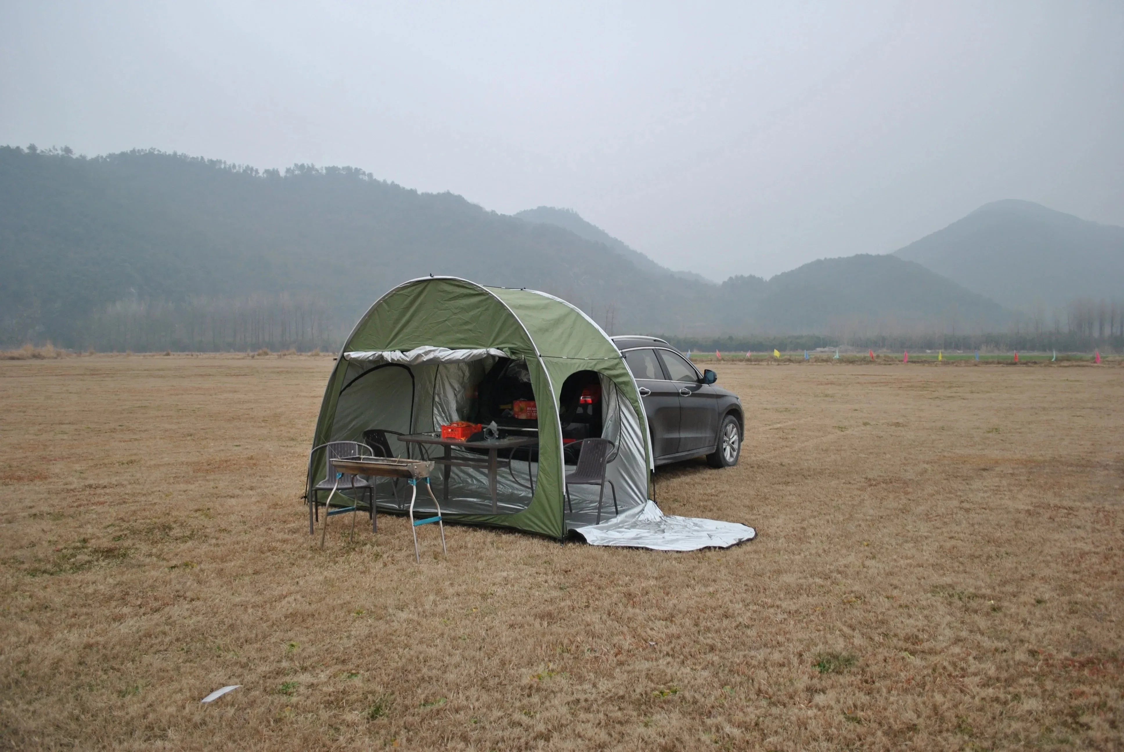 CZX-553 Car Awning Sun Shelter – Portable & Waterproof Rear Tent and storage - Trekker Essentials