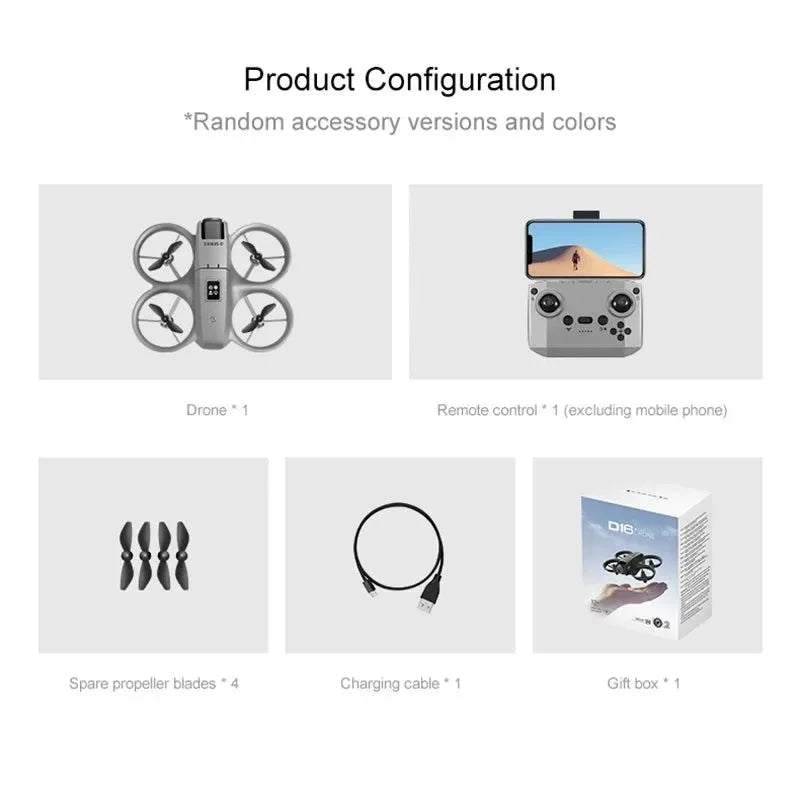 D16 Mini Drone – 8K Dual Camera, GPS Obstacle Avoidance, 20KM FPV Transmission - Trekker Essentials