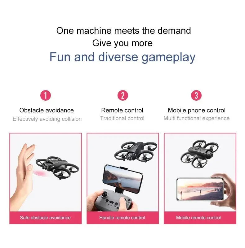 D16 Mini Drone with HD Dual Camera – WiFi FPV, Obstacle Avoidance, Foldable RC Quadcopter for Adults & Beginners - Trekker Essentials