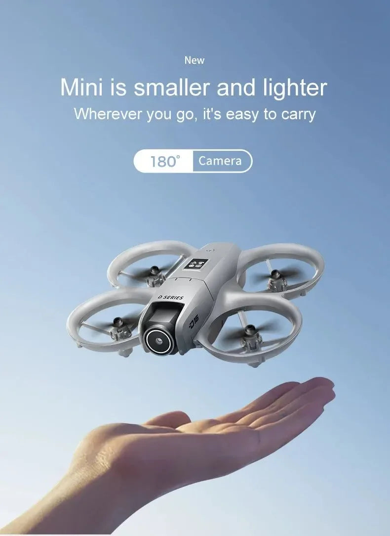 D16 Mini Drone with HD Dual Camera – WiFi FPV, Obstacle Avoidance, Foldable RC Quadcopter for Adults & Beginners - Trekker Essentials