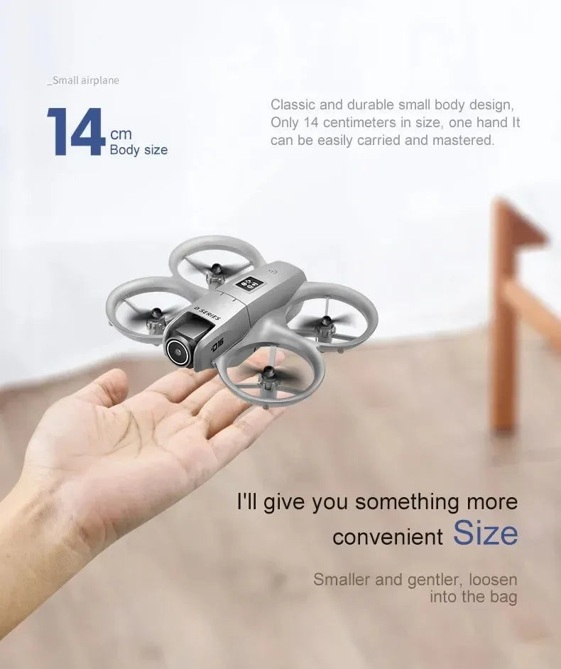 D16 Mini Drone with HD Dual Camera – WiFi FPV, Obstacle Avoidance, Foldable RC Quadcopter for Adults & Beginners - Trekker Essentials