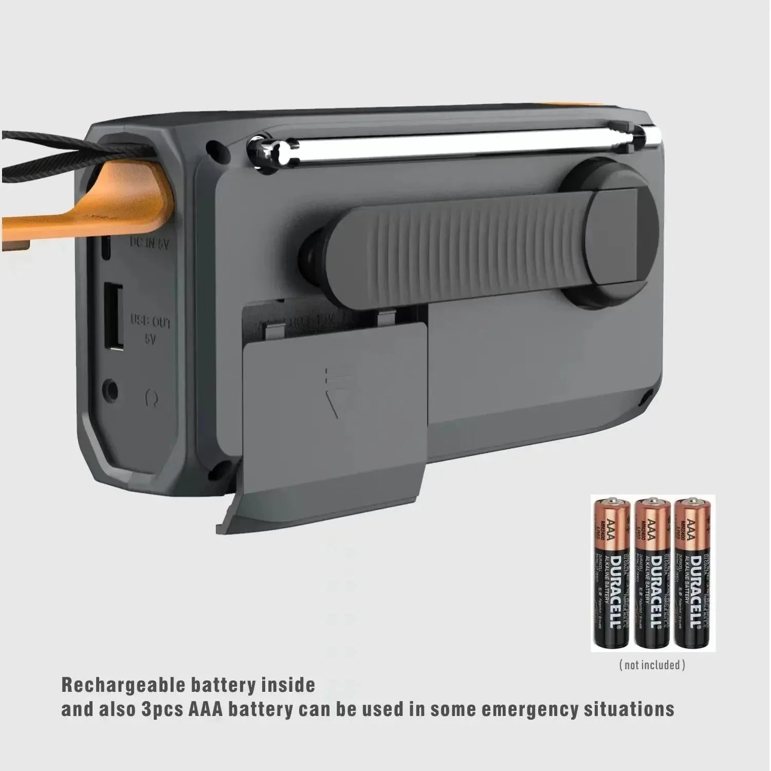DAB/FM Bluetooth Portable Solar Radio - Emergency Hand Crank Dynamo Outdoor Speaker with LED Flashlight and SOS Function - Trekker Essentials