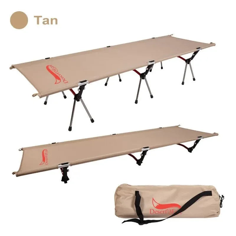 Desert & Fox Collapsible Camping Cot with Carry Bag - Portable Folding Sleeping Bed for Adults and Kids - Trekker Essentials