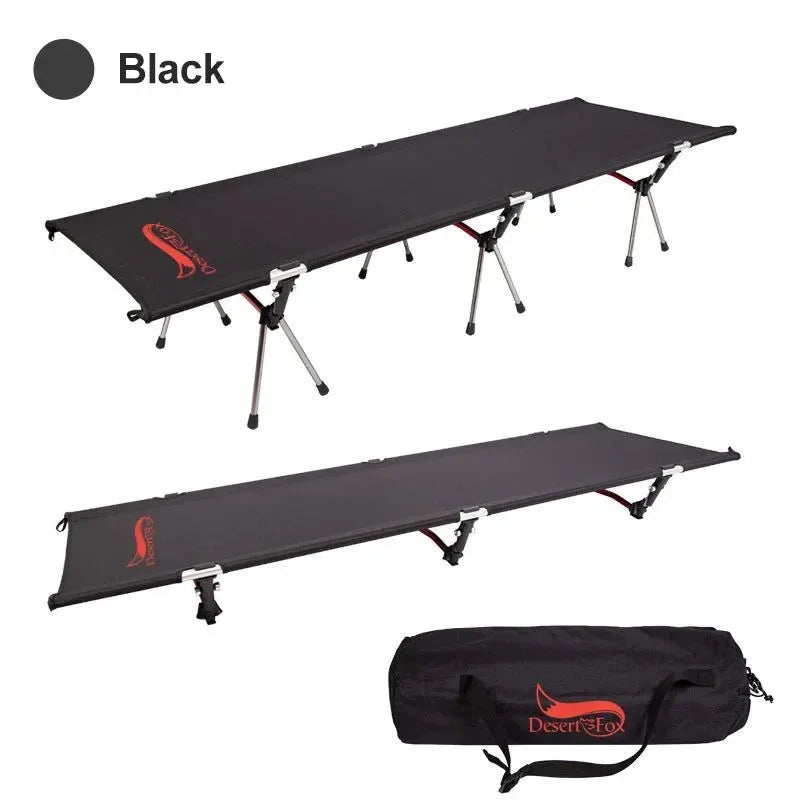 Desert & Fox Collapsible Camping Cot with Carry Bag - Portable Folding Sleeping Bed for Adults and Kids - Trekker Essentials