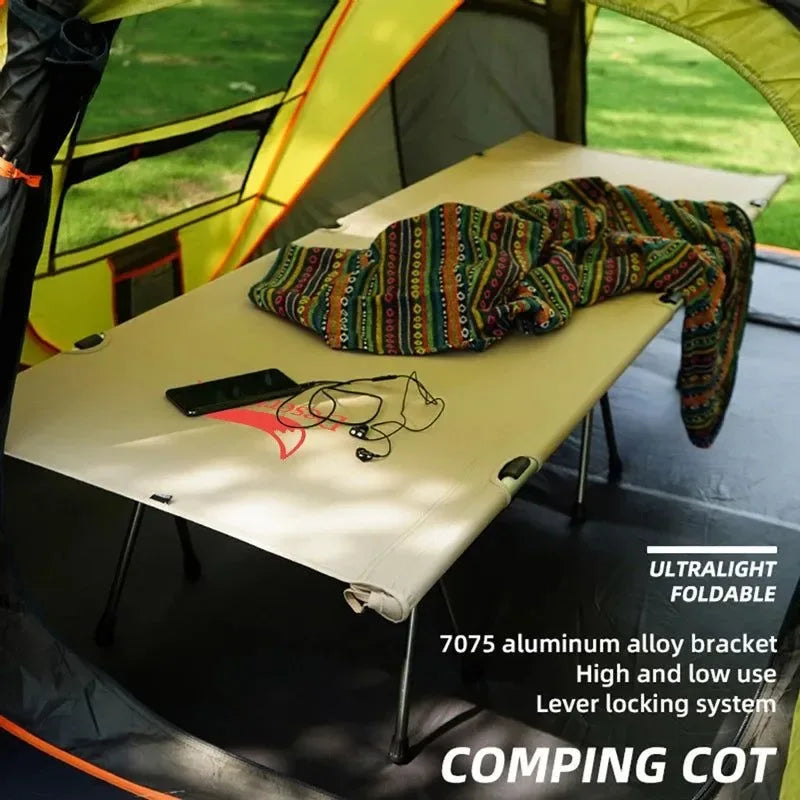 Desert & Fox Collapsible Camping Cot with Carry Bag - Portable Folding Sleeping Bed for Adults and Kids - Trekker Essentials