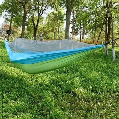 Double Anti-Mosquito Hammock - Durable 2-Person Sleeping Hammock with Mosquito Net for Outdoor Camping and Leisure - Trekker Essentials