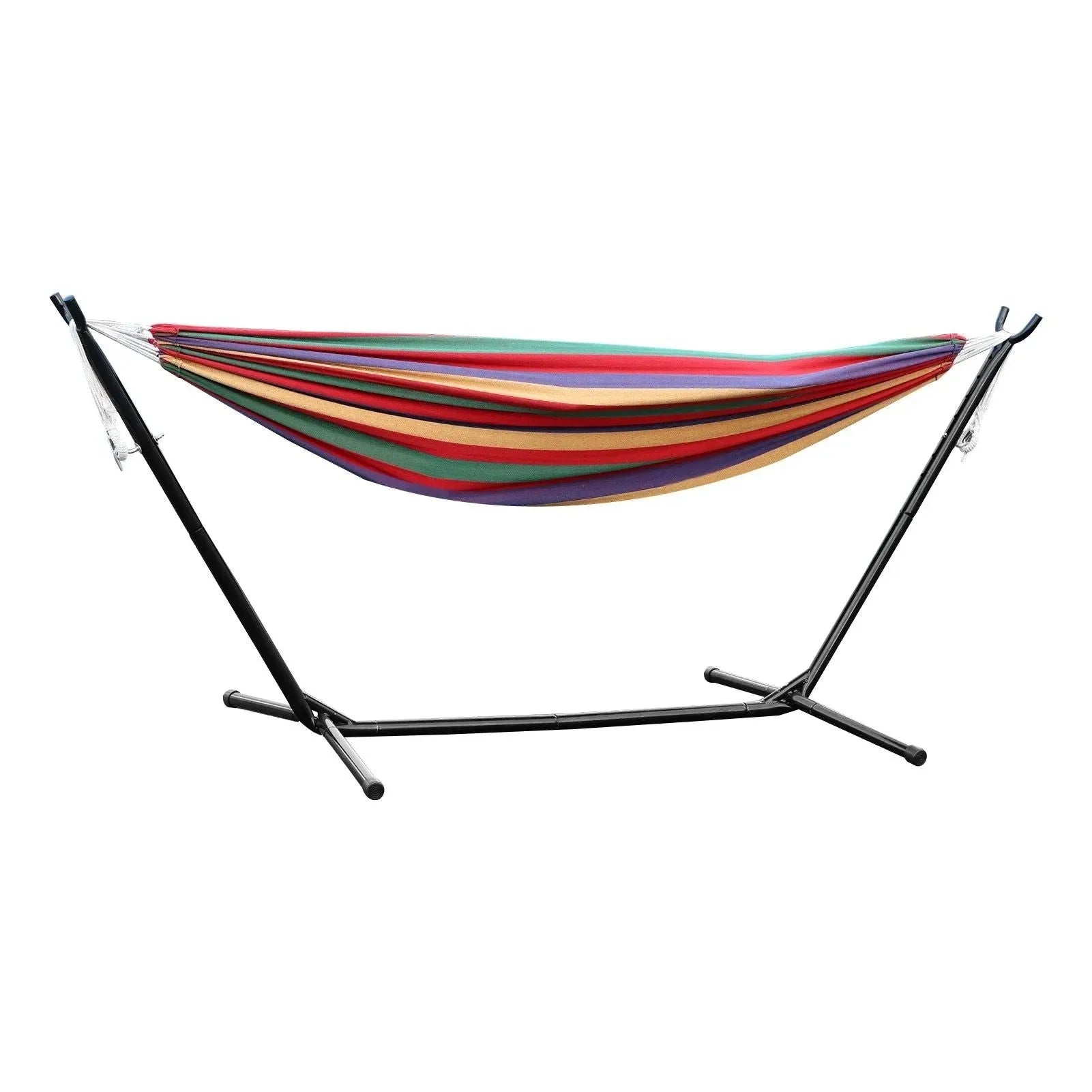Double Hammock Stand for 2-Person – Heavy-Duty Steel Frame with Carry Bag, Indoor/Outdoor Use - Trekker Essentials