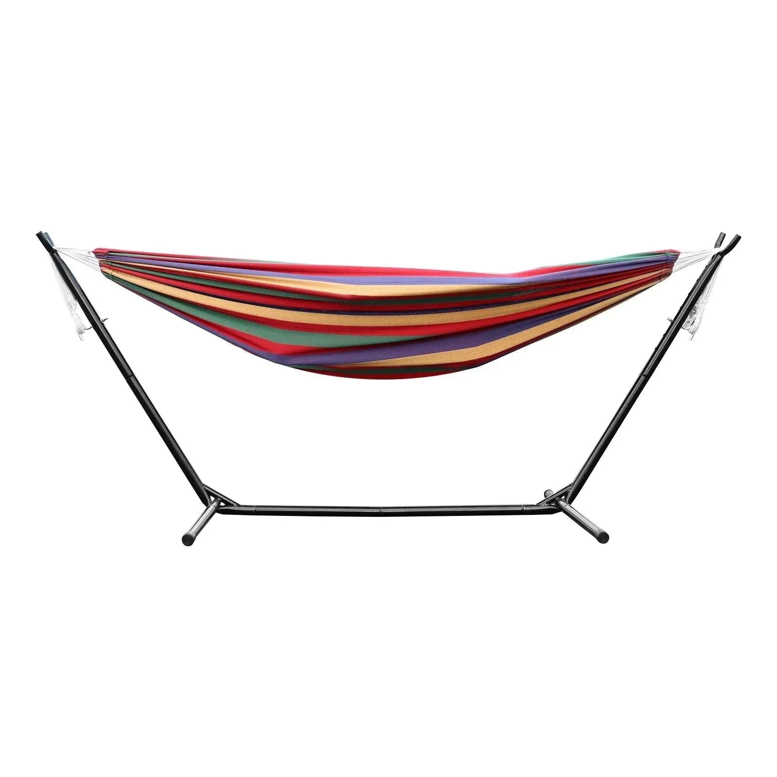 Double Hammock Stand for 2-Person – Heavy-Duty Steel Frame with Carry Bag, Indoor/Outdoor Use - Trekker Essentials