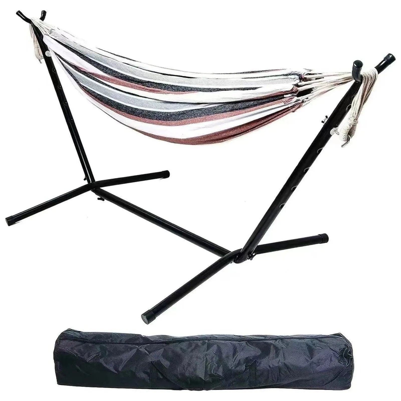 Double Hammock Stand for 2-Person – Heavy-Duty Steel Frame with Carry Bag, Indoor/Outdoor Use - Trekker Essentials