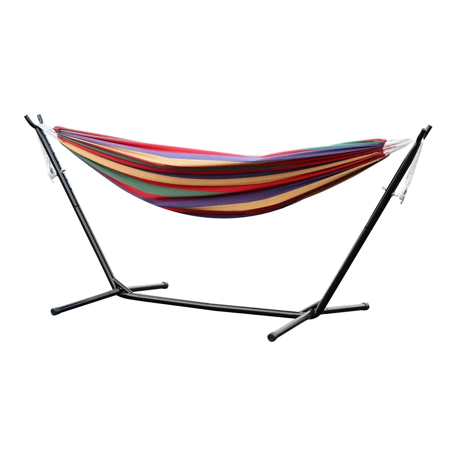 Double Hammock Stand for 2-Person – Heavy-Duty Steel Frame with Carry Bag, Indoor/Outdoor Use - Trekker Essentials
