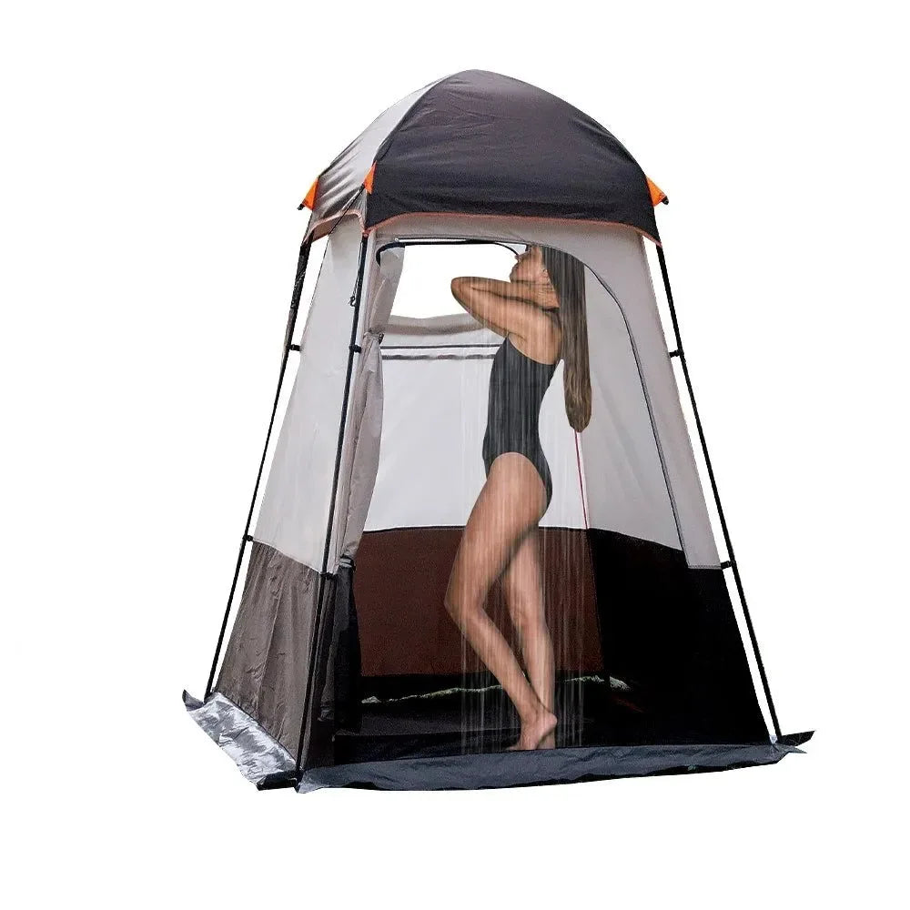 Double Layer Pop-Up Shower Tent: Instant Privacy Shelter for Camping, Beach & Toilet - Trekker Essentials