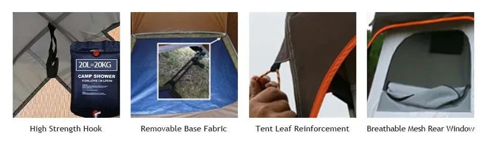 Double Layer Pop-Up Shower Tent: Instant Privacy Shelter for Camping, Beach & Toilet - Trekker Essentials