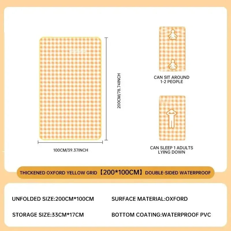 Double-Sided Waterproof Picnic Mat - Aluminum Film Camping & Beach Mat (3 Sizes) - Trekker Essentials