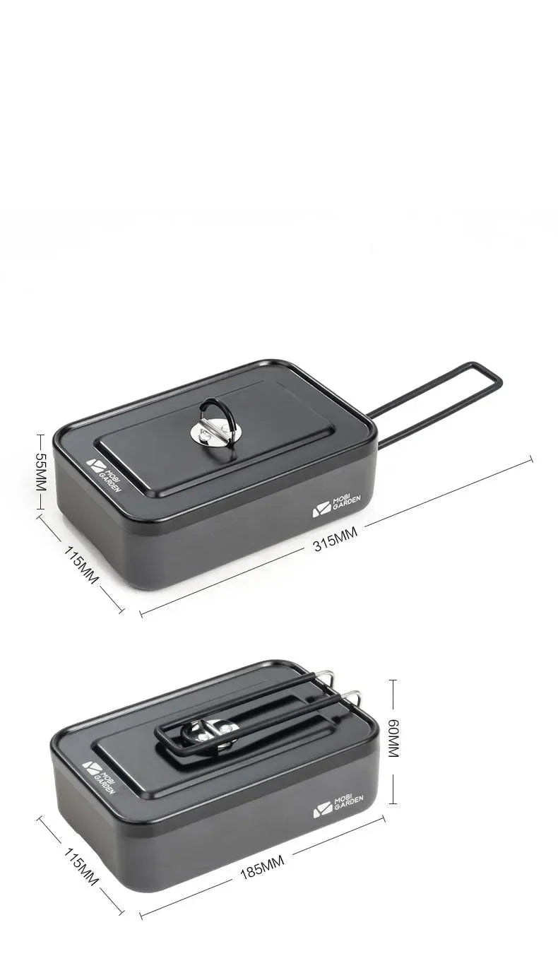 Durable Aluminum Alloy Lunch Box – Lightweight Picnic & Camping Food Storage Container - Trekker Essentials