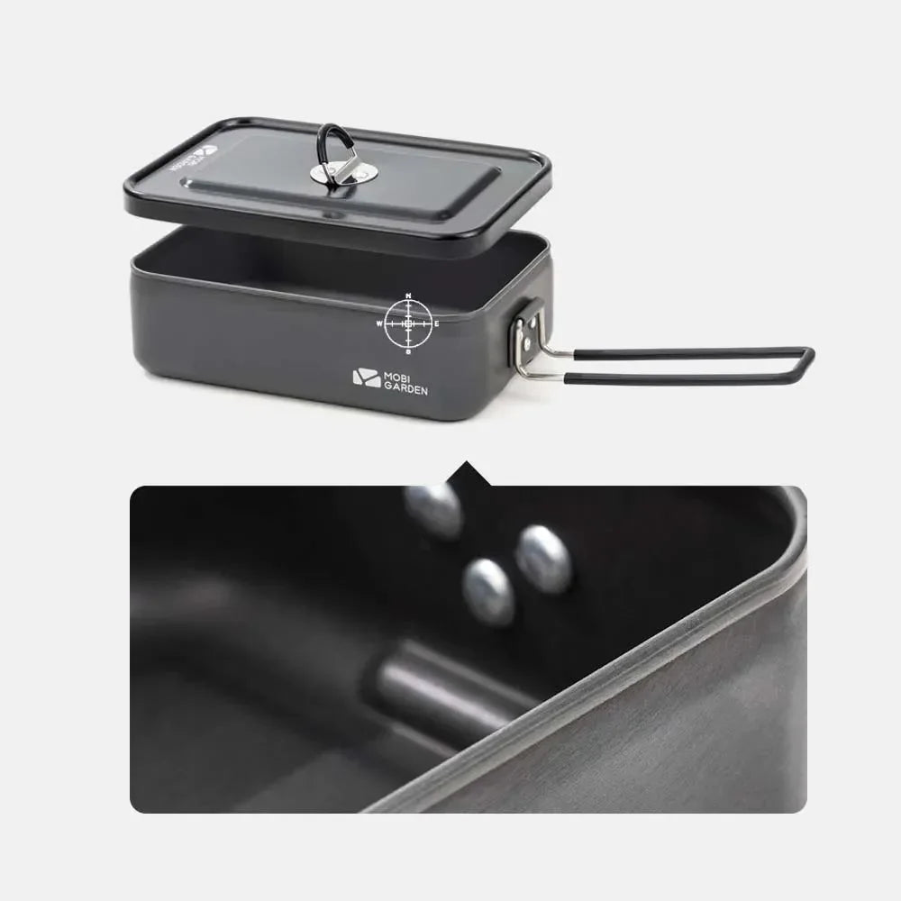Durable Aluminum Alloy Lunch Box – Lightweight Picnic & Camping Food Storage Container - Trekker Essentials