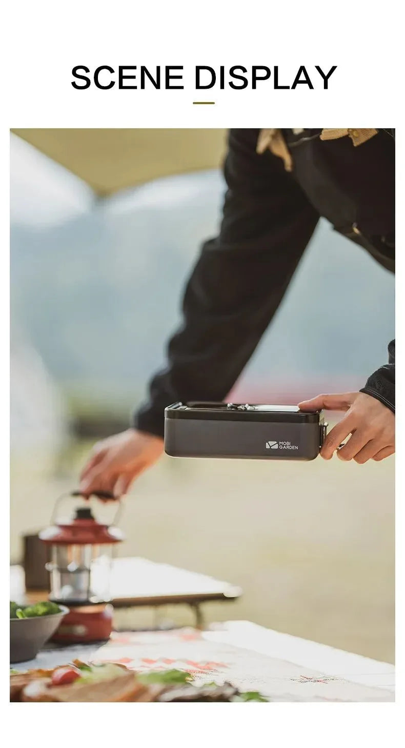 Durable Aluminum Alloy Lunch Box – Lightweight Picnic & Camping Food Storage Container - Trekker Essentials