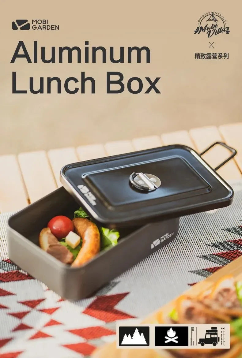 Durable Aluminum Alloy Lunch Box – Lightweight Picnic & Camping Food Storage Container - Trekker Essentials