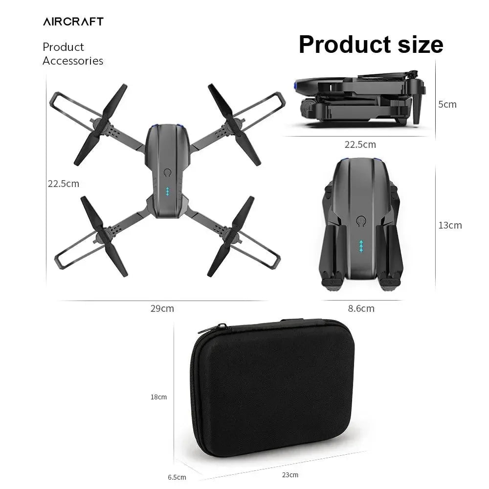 E99 Pro 6K HD Drone - Foldable Quadcopter with Dual Camera & Altitude Hold (100g Lightweight) - Trekker Essentials