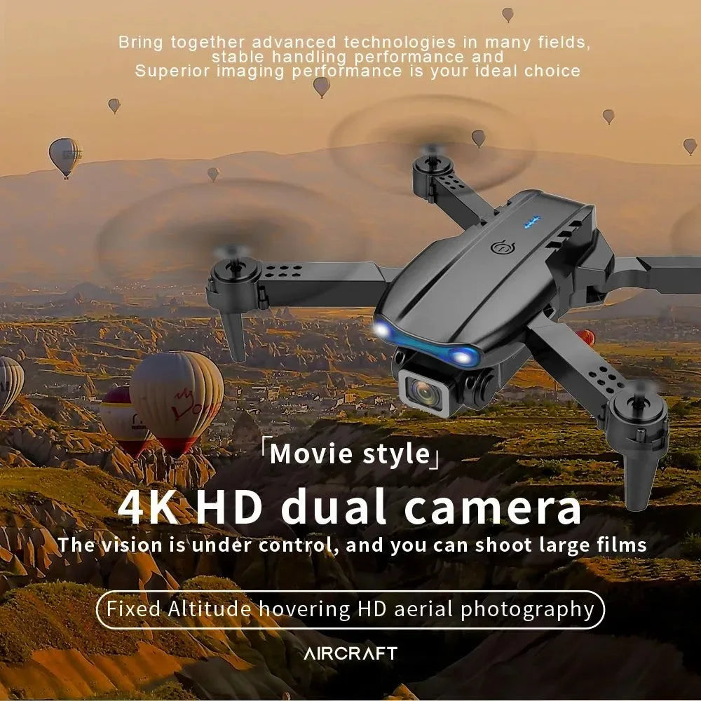 E99 Pro 6K HD Drone - Foldable Quadcopter with Dual Camera & Altitude Hold (100g Lightweight) - Trekker Essentials