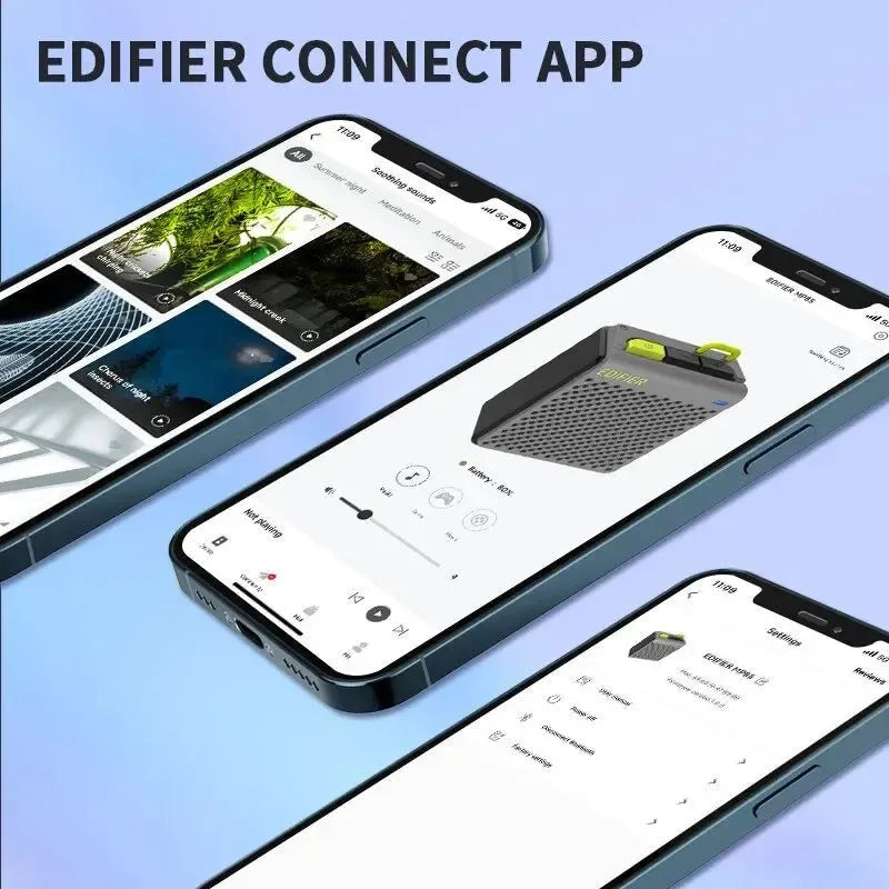 Edifier Portable Bluetooth Speaker - Lightweight 70g, 8H Playback, Waterproof, Wireless Stereo for Camping and Walking - Trekker Essentials