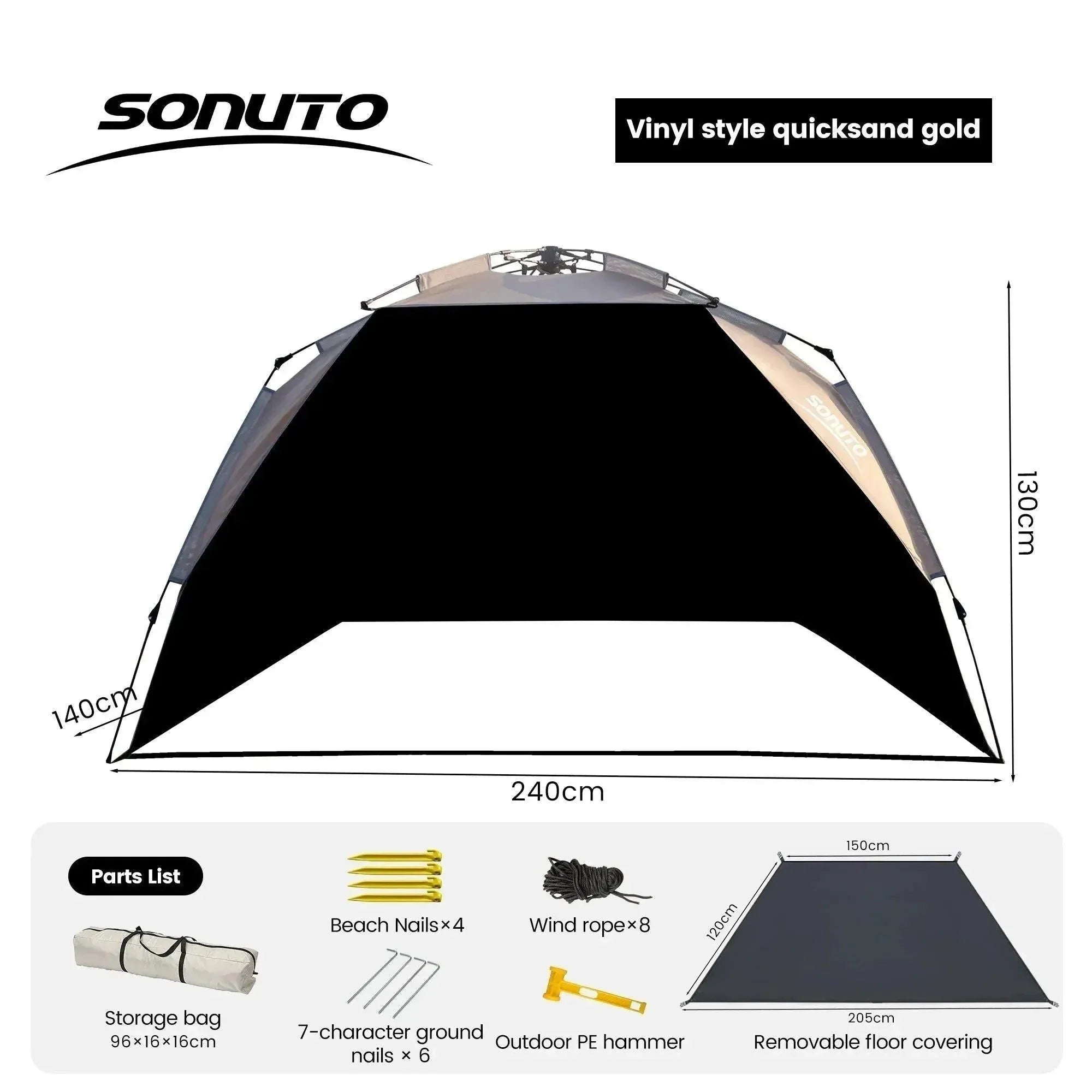 Effortless Shade & Quick Setup: Sonuto One-Touch Automatic Tent - Trekker Essentials
