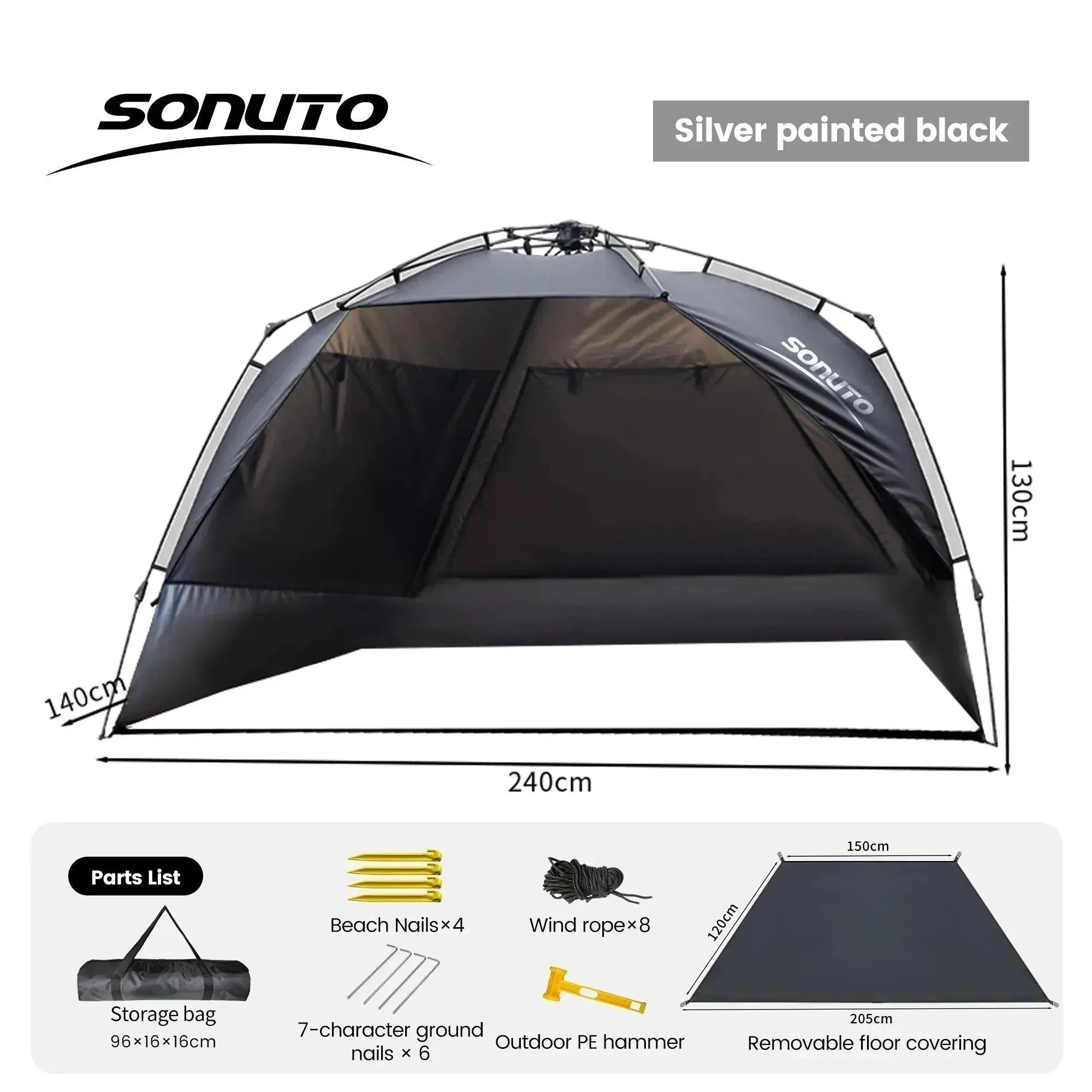 Effortless Shade & Quick Setup: Sonuto One-Touch Automatic Tent - Trekker Essentials