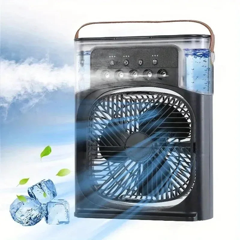 Electric Fan with Humidifier – Portable Air Cooler for Camping & Baby Stroller - Trekker Essentials
