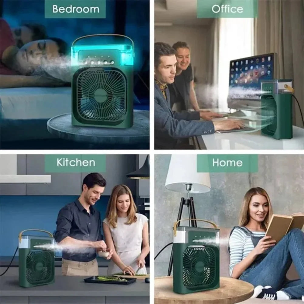Electric Fan with Humidifier – Portable Air Cooler for Camping & Baby Stroller - Trekker Essentials