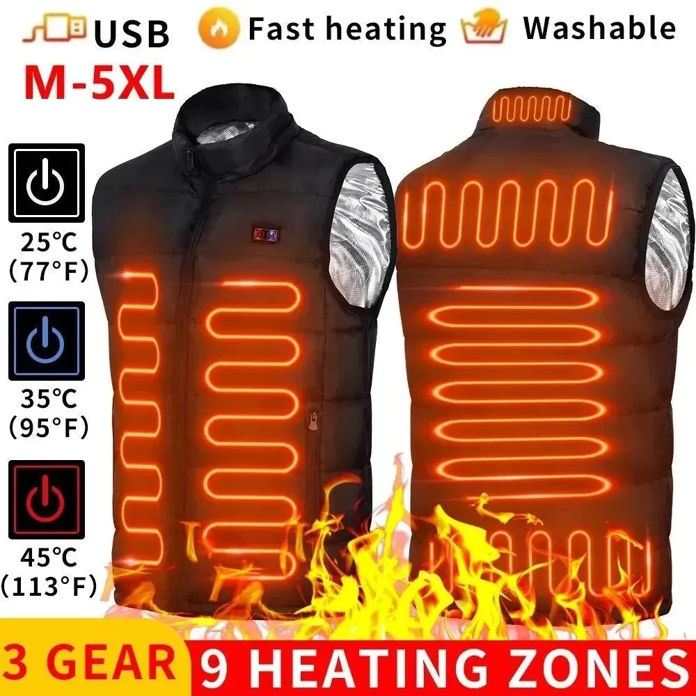 Electric Heated Graphene Vest - USB Heating Jacket for Men and Women - Trekker Essentials