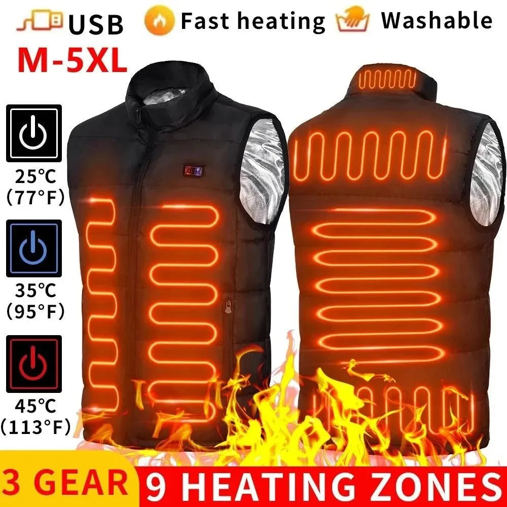 Electric Heated Graphene Vest - USB Heating Jacket for Men and Women - Trekker Essentials