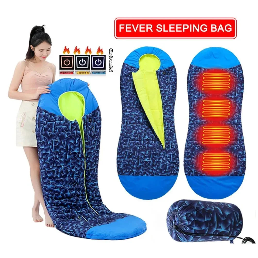 Electric Heated Sleeping Bag - Lightweight, Warm, and Waterproof - Trekker Essentials