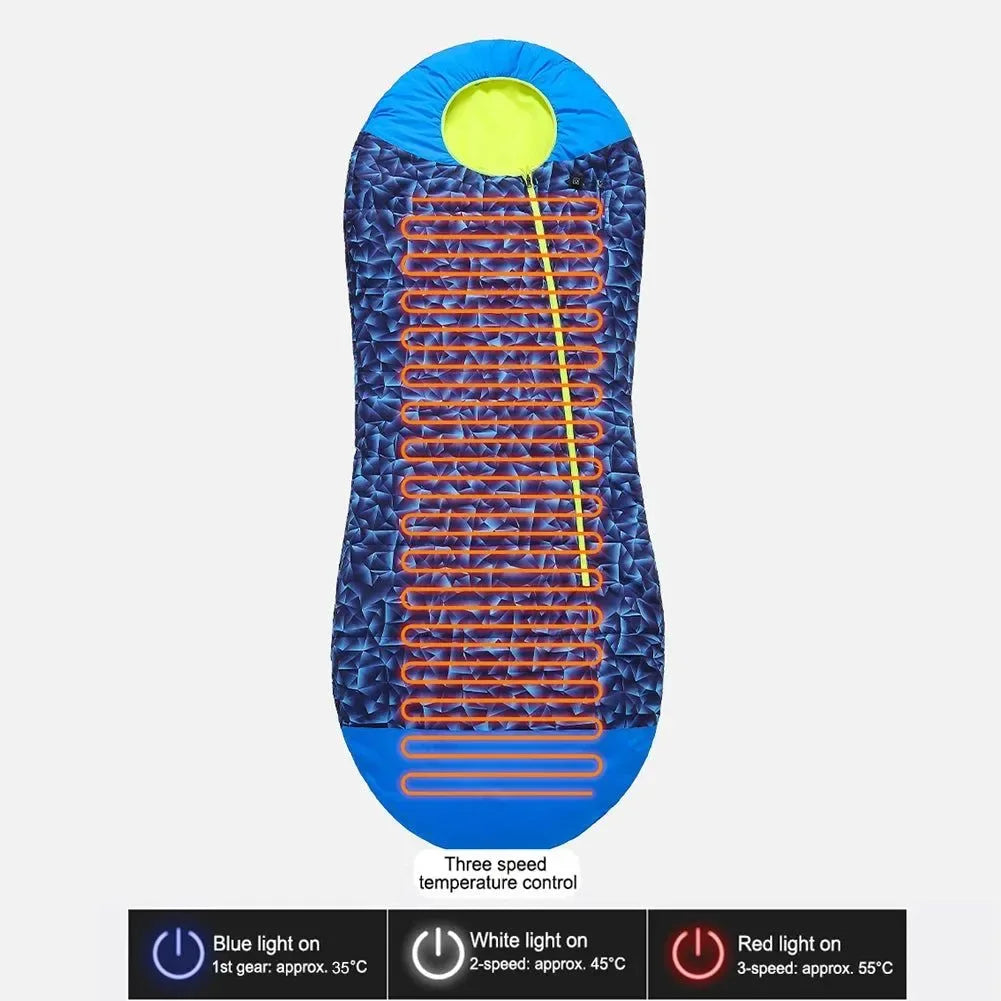 Electric Heated Sleeping Bag - Lightweight, Warm, and Waterproof - Trekker Essentials