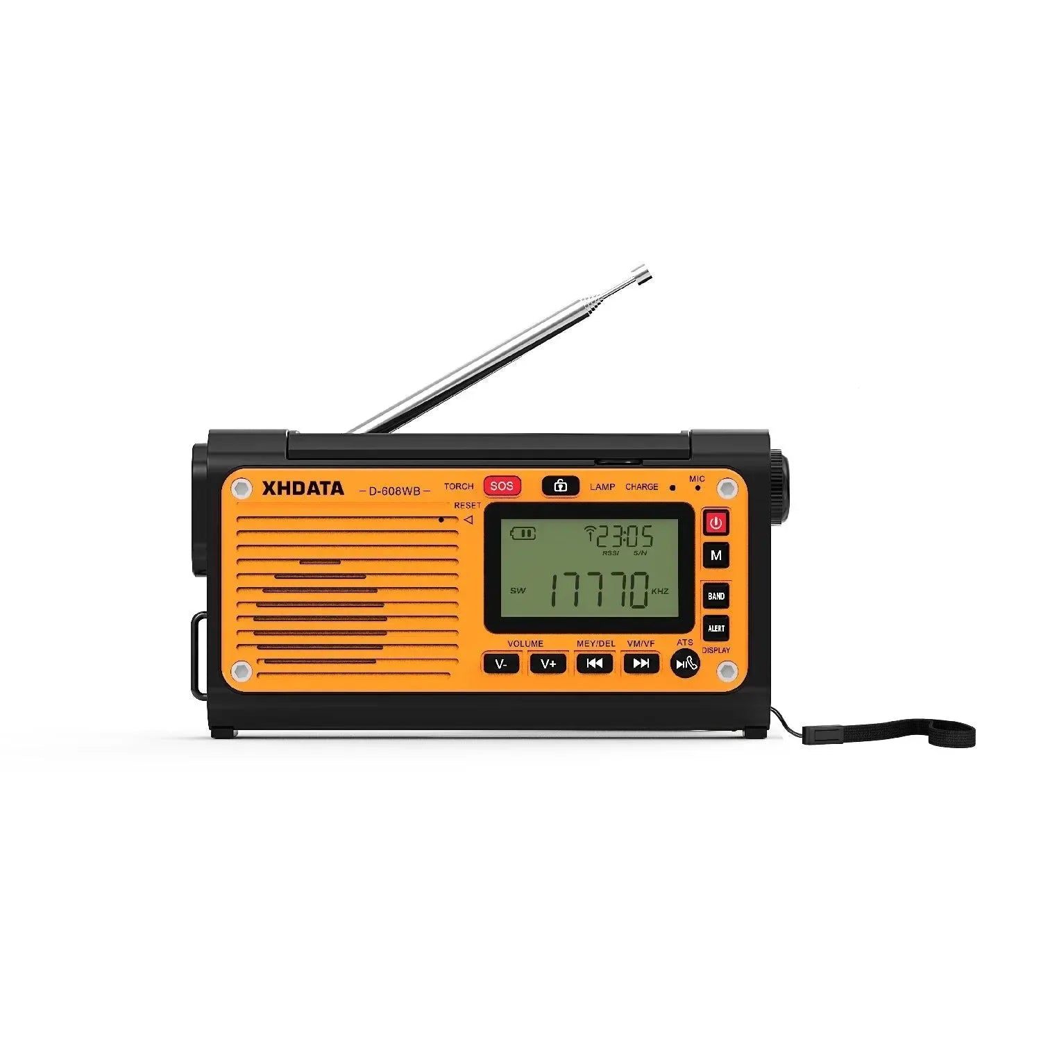 Emergency Crank Weather Radio with FM/AM/SW/NOAA Alerts, Bluetooth, Phone Charger, and Battery Operated - Trekker Essentials