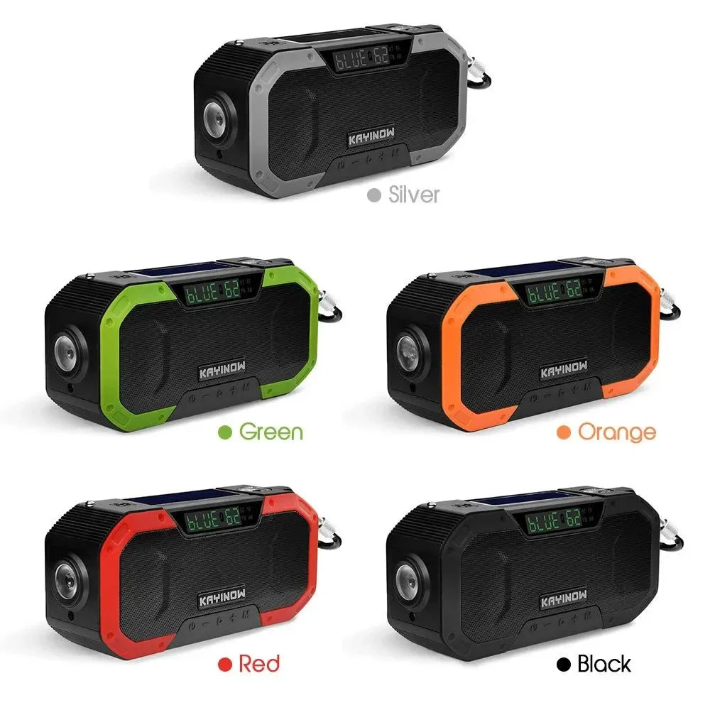Emergency Solar Hand Crank Radio 5000mAh Power Bank Charger Flashlight for Outdoor Camping Survival - Trekker Essentials