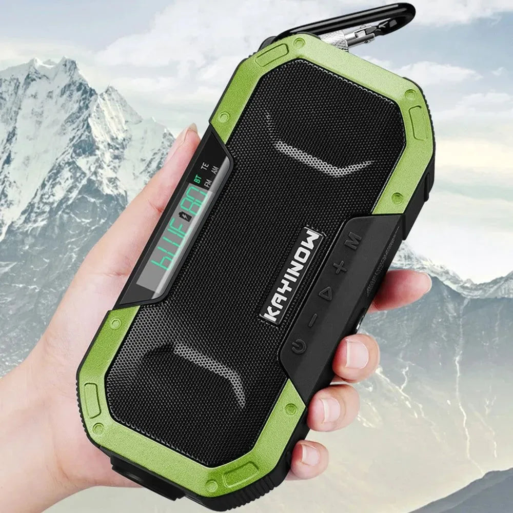 Emergency Solar Hand Crank Radio 5000mAh Power Bank Charger Flashlight for Outdoor Camping Survival - Trekker Essentials