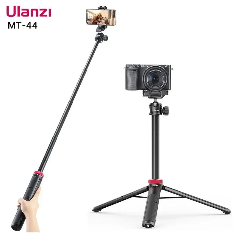 Extendable Vlog Tripod Stand with Phone Mount – 42" for DSLR, Smartphone, GoPro - Trekker Essentials