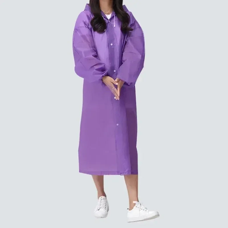 Extended Adult Raincoat - Premium EVA Thickened Waterproof Reusable Fashion Raincoat - Trekker Essentials