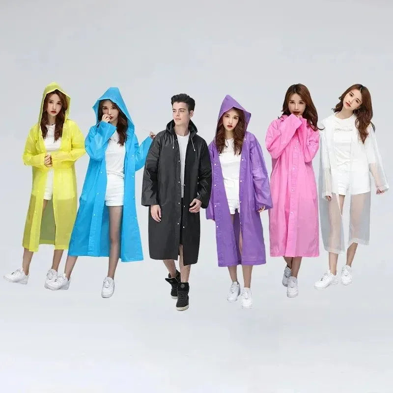Extended Adult Raincoat - Premium EVA Thickened Waterproof Reusable Fashion Raincoat - Trekker Essentials