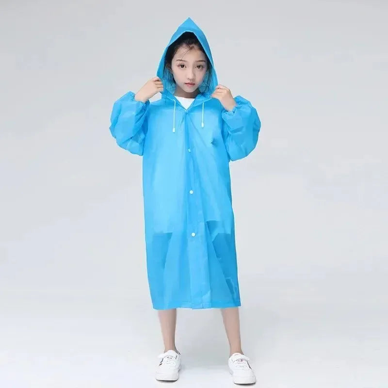 Extended Adult Raincoat - Premium EVA Thickened Waterproof Reusable Fashion Raincoat - Trekker Essentials