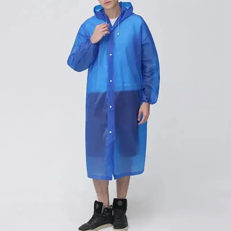 Extended Adult Raincoat - Premium EVA Thickened Waterproof Reusable Fashion Raincoat - Trekker Essentials