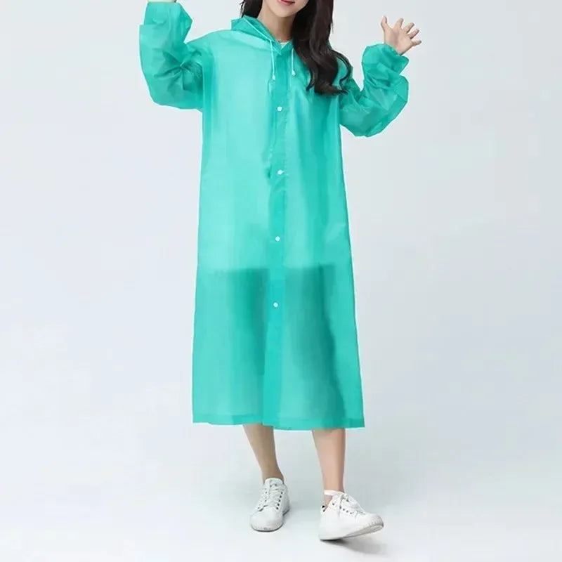 Extended Adult Raincoat - Premium EVA Thickened Waterproof Reusable Fashion Raincoat - Trekker Essentials